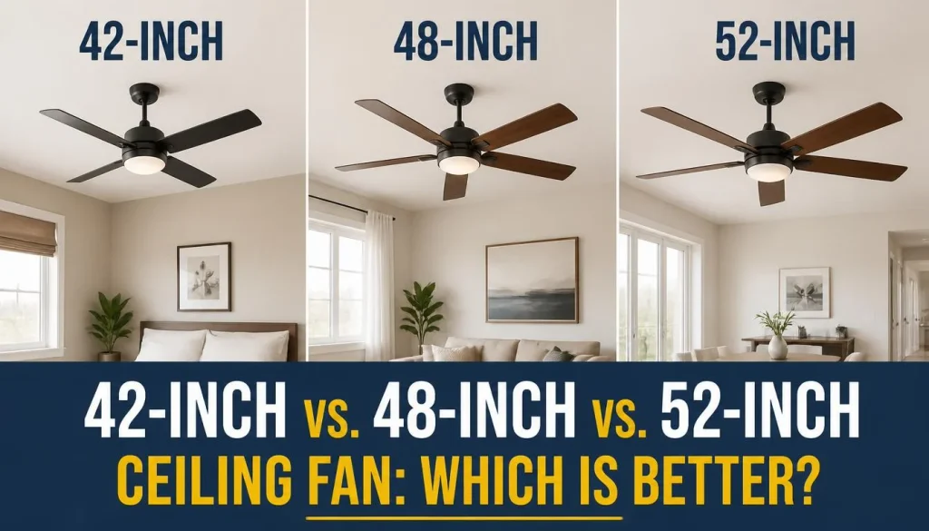 42-Inch vs. 48-Inch vs. 52-Inch Ceiling Fan Which Is Better