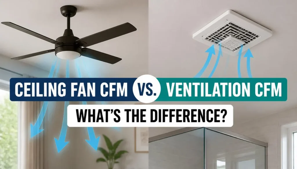 Ceiling Fan CFM vs. Ventilation CFM What's the Difference