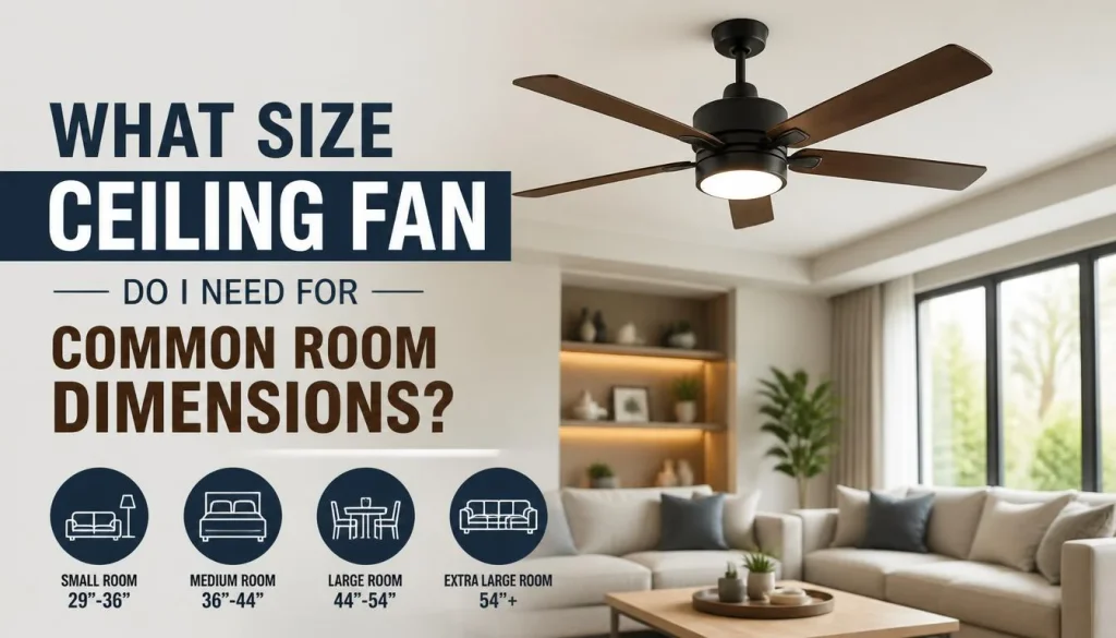 What Size Ceiling Fan Do I Need for Common Room Dimensions